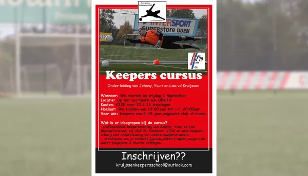 Keepers cursus bij Kruijssen keepersschool start in september