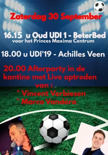 Benefietwedstrijd en afterparty rondom wedstrijd UDI'19 - Achilles Veen